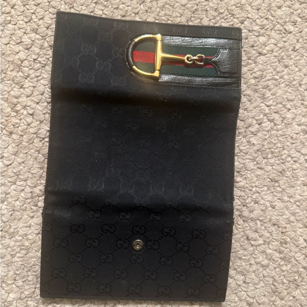Gucci Red and Green Gold Hardware
Long Wallet Horsebit Black CANVAS